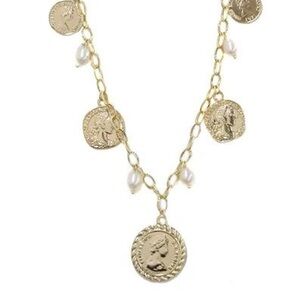 Ettika Gold Coin Pendant Necklace